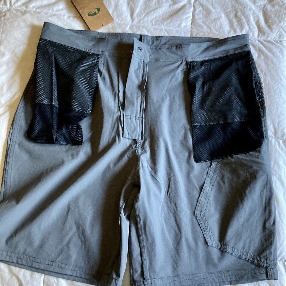 NWT Stillwater Supply Co Performance Shorts Mens 39-Waist (actual) Charcoal Gray - Picture 6 of 16